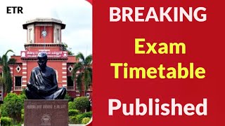 Anna University Semester Exam Timetable published  Anna university latest news today [upl. by Odinevneib121]