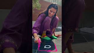 Diwali Par Banayi Ghar Par Rangoli 😍 neetubisht minivlog diwali trending [upl. by Saxon]