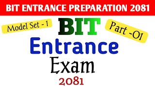 BIT Entrance Exam Preparation 2081  English  BIT EXAM MODEL QUESTIONS 2081 [upl. by Pasquale]