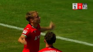 Hannover 96 vs SSV Jahn Regensburg 20 Nicolo Tresoldi amp Jannik Dehm score in win Match recap [upl. by Ardnu]