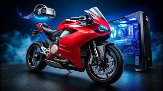 Pilotando a moto Ducati Superleggera V4 no VR [upl. by Bonnes]