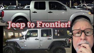 Jeep Wrangler to Nissan Frontier nissanfrontier jeepwrangler truck review automobile [upl. by Atteynad]