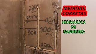 MEDIDAS CORRETAS DA HIDRAULICA DE BANHEIRO [upl. by Tommie]