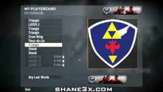 Call Of Duty Black Ops Emblem Editor Tutorial  Hyrule Shield Link  Zelda [upl. by Florance]