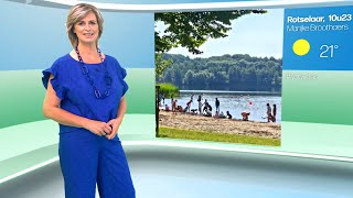 Weervrouw Sabine Hagedoren met het Vlaamse weerbericht van maandag 24 juni 2024 op VRT 1 [upl. by Aimac]