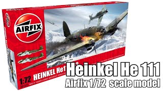 Airfix 172 Heinkel He 111 aircraft with an engine on fire [upl. by Minabe]