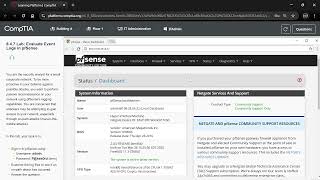 CompTIA Network 847 Lab Evaluate Event Logs in pfSense [upl. by Jenni]