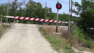 Passaggio a livello di via Sila in HD  Fosso Ghiaia RA  Level Crossing [upl. by Nivar455]