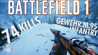 Gewehr M95 Infantry Gameplay  Battlefield 1 Conquest No Commentary [upl. by Tarton173]