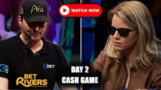 Phil Hellmuth Torelli Brunson Hall ♠️♦️Day 2 Cash Game Livestream Poker [upl. by Oiziruam]