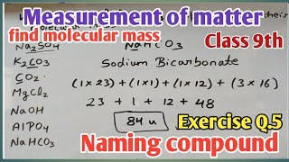 Write the name of following compound and deduce their molecular mass [upl. by Nauqan]