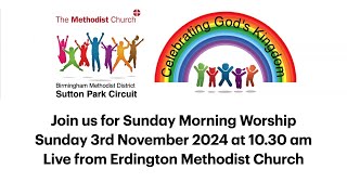 Join us for our Morning Worship Service from Erdington Methodist Church [upl. by Burkitt165]