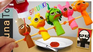 Eating INCREDIBOX SPRUNKI in real life Clay Food ASMR mukbang Animation [upl. by Alonzo347]