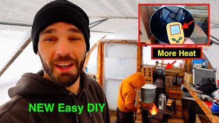 Easy DIY Way To Move Heat Expanding On Our Greenhouse wood Stove  HEAT MULTIPLIER [upl. by Stinson]