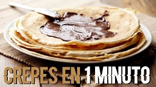 CREPES EN 1 MINUTO Y SIN MANCHAR LA COCINA  Neni ♥ [upl. by Quinlan919]