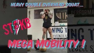 Heavy Kettlebell Training  Double Overhead Squat 5RM [upl. by Kado]