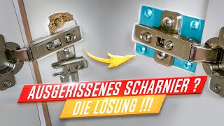 Ausgerissenes Scharnier reparieren Möbelscharnier ausgerissen Möbelband reparieren DIE LÖSUNG [upl. by Ecyrb]