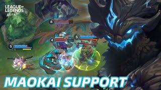 MAOKAI SUPPORT ES UNA LOCURA EN WILD RIFT 🗿  FULL GAMEPLAY [upl. by Yvi]