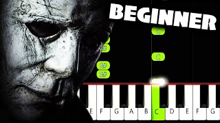 HALLOWEEN THEME  BEGINNER Piano Tutorial [upl. by Greyso160]