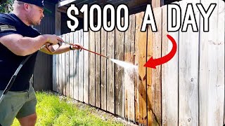 How To Make 1000 A Day Cleaning Wood Fences Step By Step [upl. by Chemaram]