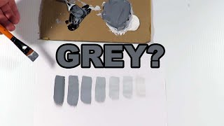 How To Make Grey Color Acrylic Paint Easy [upl. by Norrabal]