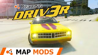 BEAMNG DRIVE  Explore MIAMI From DRIV3R With FULL NOSTALGIA  Map Mod  Driv3r Fan [upl. by Georgette]