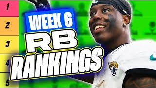 🔥 NEW Top 36 RB RANKINGS for Week 6 Fantasy Football 🚀  Fantasy Football Rankings [upl. by Domonic382]