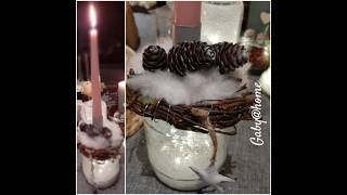 kleines zauberhaftes Winterlicht Winterdekoration ruckzuck diy tutorial winter candles [upl. by Foley]