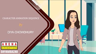 Character Animation Sequence  Diya Chowdhury  Arena Animation Shyambazar  Creative Minds 2021 [upl. by Nanek]