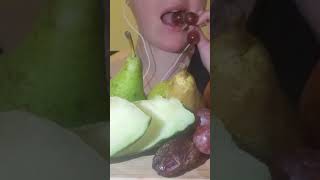 ASMR FRUIT PLATTER asmr mukbang grape fruit asmreating notalking satisfying fruitplatters [upl. by Nauwaj]