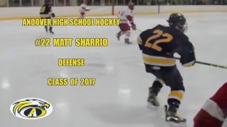 2016 Andover High School Hockey 22 Matt Sharrio [upl. by Cimbura]