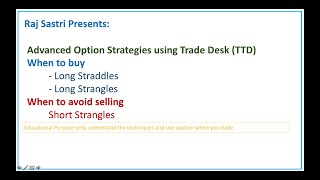 Advanced Option Trading Strategies  Straddles and Strangles [upl. by Ahola]