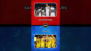 San Antonio Spurs or Utah Jazz shorts wouldyourather nba [upl. by Galloway556]