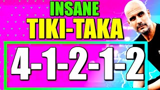 EAFC 24 41212 2 Custom Tactics  This TIKITAKA Formation Makes The Game FUN [upl. by Cyprio]