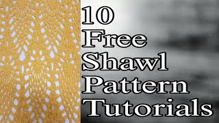 10 Easy Free Crochet ShawlWrap Tutorials  My Top 10 [upl. by Uttica]