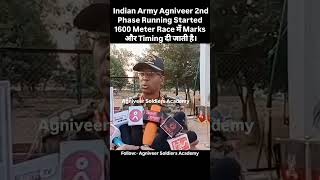 Indian Army Agniveer Running Timing 1600 Meter TA Army army inadianarmy shortvideo shorts [upl. by Willi]