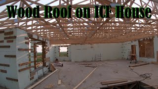 Vlog 10  Installing a Wood Roof and Garage onto an ICF House [upl. by Lavotsirc775]