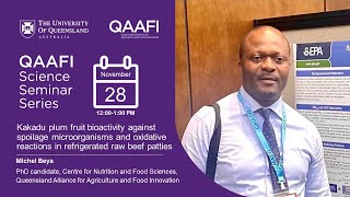 Kakadu plum bioactivity against spoilage microorganisms and oxidative reactions in beef patties [upl. by Dallon]