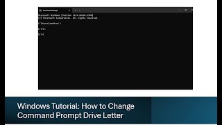 Mastering the Command Prompt How to Change Drive Letters in Windows [upl. by Kamila]