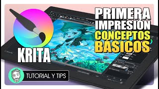 Krita  Tutorial Inicial  Conceptos básicos [upl. by Kcinnay]