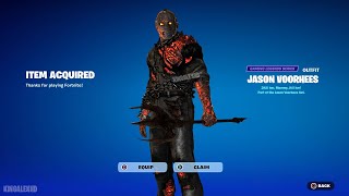 How To Get the Jason Voorhees Skin FREE In Fortnite Unlocked LEGO Jason Voorhees Style [upl. by Dragone]