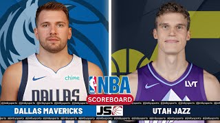 Dallas Mavericks Vs Utah Jazz  NBA Live Scoreboard 2024 [upl. by Eilahtan]