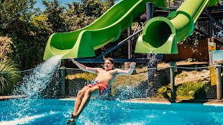 Crazy DROP Water Slides Splashdown at Raging Waters Sacramento [upl. by Anirtal775]