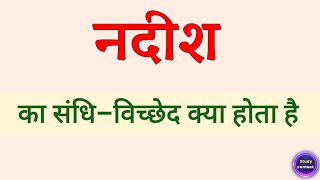 नदीश का संधि विच्छेद । nadish ka sandhi vichchhed । nadish ka sandhi vichchhed kya hota hai [upl. by Singh803]