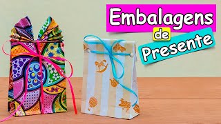 Como fazer EMBALAGEM PARA PRESENTE Super FÁCIL  Embrulho de presente  DIY [upl. by Eatnoid]