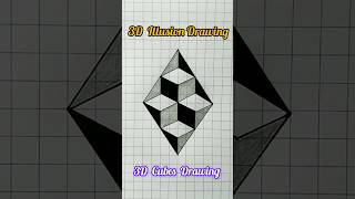 Quick Trick to Draw Perfect 3D Cubes Every Time shorts [upl. by Mansfield279]