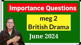 Meg 2 important questions for June 2024 ignou successmaker meg2  Expected questions [upl. by Durman619]