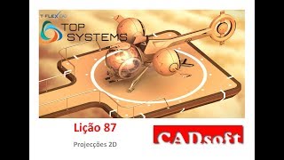 TFlex CAD 15 Português  Lição 8799  Projecções 2D [upl. by Aihsi]