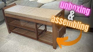 Unboxing amp Assembling the PETKABOO 2 Tier Shoe Bench [upl. by Sheffy]