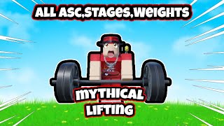 Roblox Mythical Lifting Simulator Stage 030 All Weights [upl. by Inattyrb463]